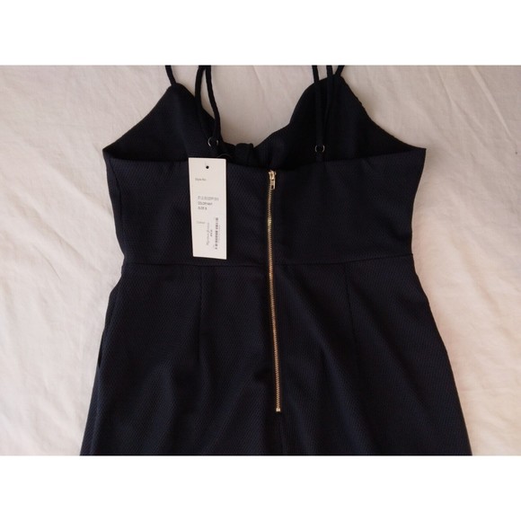 Papillon Wide Leg Jumpsuit Romper Navy Sleeveless New  Womens Size Small - Picture 11 of 12